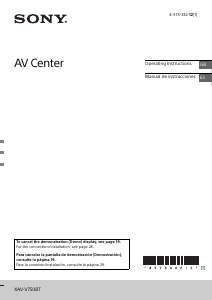 Handleiding Sony XAV-V750BT Autoradio