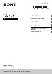 Manual Sony Bravia KD-65X7002E LCD Television