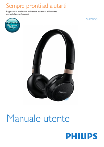 Manuale Philips SHB9250WT Cuffie