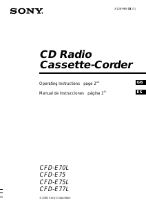 Manual de uso Sony CFD-E75 Set de estéreo