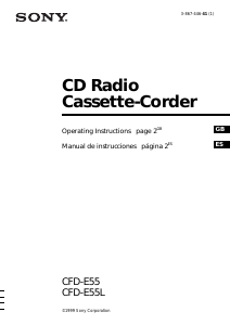 Manual de uso Sony CFD-E55 Set de estéreo