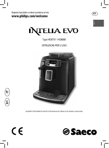 Manuale Philips Saeco HD8751 Intelia Evo Macchina da caffè