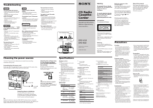 Bedienungsanleitung Sony CFD-910 Stereoanlage