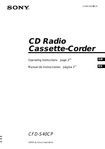 Handleiding Sony CFD-S40CP Stereoset