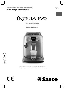 Bruksanvisning Philips Saeco HD8752 Intelia Evo Kaffemaskin