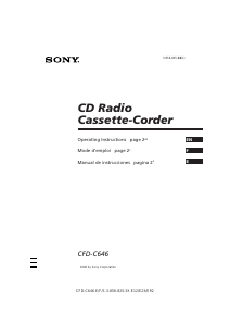 Manual de uso Sony CFD-C646 Set de estéreo