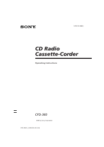 Handleiding Sony CFD-360 Stereoset