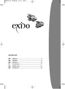Manual Exido 243-026 Waffle Maker
