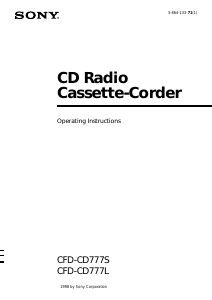 Handleiding Sony CFD-CD777S Stereoset