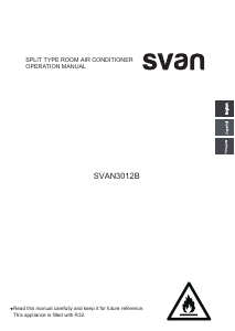 Manual de uso Svan SVAN3012B Aire acondicionado