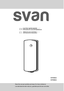 Manual de uso Svan SVTE80A4 Calentador de agua
