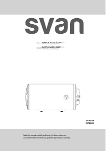 Manual de uso Svan SVTE801H Calentador de agua
