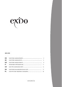 Instrukcja Exido 231-010 Urządzenia do masażu