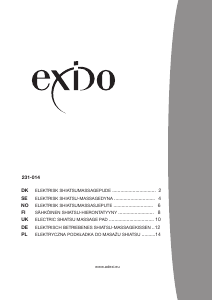 Instrukcja Exido 231-014 Urządzenia do masażu