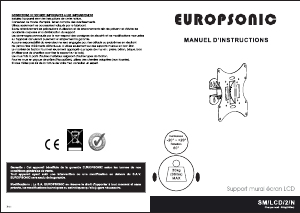 Mode d’emploi Europsonic SM/LCD/2/N Support mural