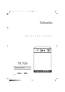 Bruksanvisning ElektroHelios TK7020 Torktumlare