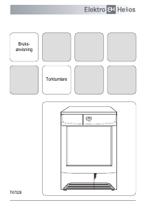 Bruksanvisning ElektroHelios TK7526 Torktumlare