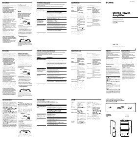 Manual de uso Sony XM-222 Amplificador para coche