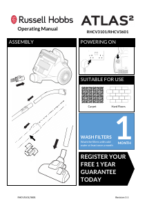 Manual Russell Hobbs RHCV3101 Vacuum Cleaner