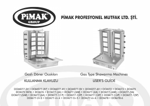 Kullanım kılavuzu Pimak DOM077-6V Döner ocağı