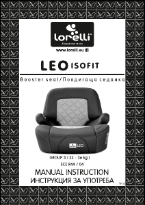 Manuale Lorelli Leo Isofit Seggiolino per auto