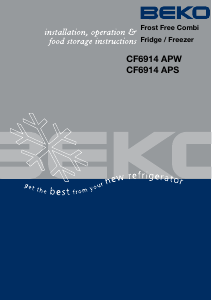 Handleiding BEKO CF6914APS Koel-vries combinatie
