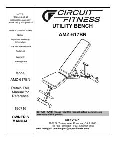 Manual Circuit Fitness AMZ-617BN Multi-gym