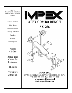 Manual Impex AX-266 Multi-gym