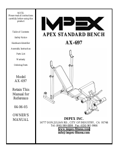 Manual Impex AX-697 Multi-gym