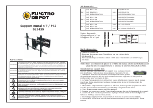Mode d’emploi Electro Depot 922439 Support mural