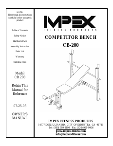 Manual Impex CB-200 Multi-gym