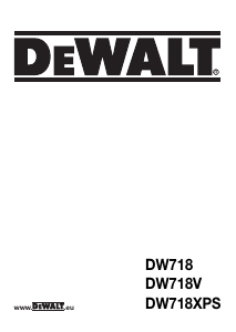 Mode d’emploi DeWalt DW718 Scie circulaire