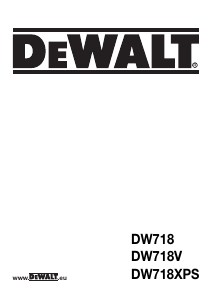 Käyttöohje DeWalt DW718XPS Pyörösaha