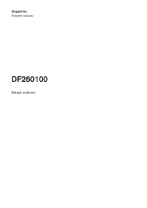 Kullanım kılavuzu Gaggenau DF260100 Bulaşık makinesi