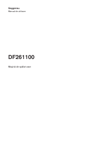 Manual Gaggenau DF261100 Maşină de spălat vase