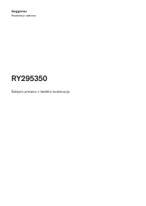 Vadovas Gaggenau RY295350 Šaldytuvas-šaldiklis