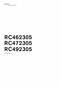 Mode d’emploi Gaggenau RC492305 Réfrigérateur
