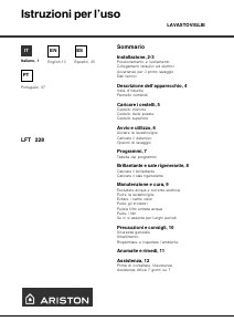 Manuale Ariston LFT 228 A/HA Lavastoviglie