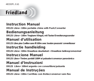Manual Friedland D912S Libra+ Campainha da porta