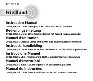 Mode d’emploi Friedland D911S Libra+ Sonnette de porte