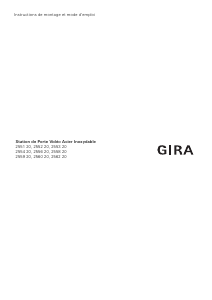 Mode d’emploi Gira 2562 20 Interphone