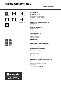 Manual de uso Hotpoint-Ariston LFT 321 HX/HA Lavavajillas