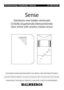 Käyttöohje Malmbergs 53 383 85 Sense Ovikello