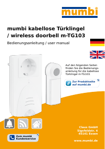 Bedienungsanleitung Mumbi m-TG103 Türklingel