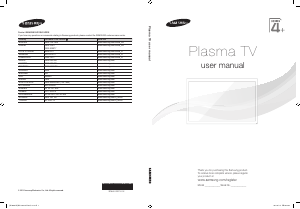 Mode d’emploi Samsung PS43F4000AW Téléviseur plasma