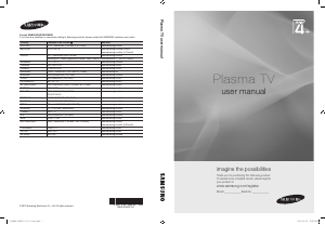 Instrukcja Samsung PS50C430A1W Telewizor plazmowy