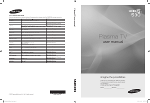 Manuale Samsung PS50C530C1W Plasma televisore