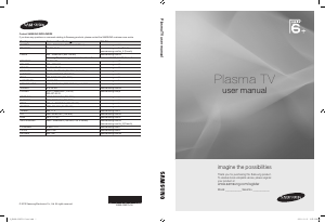 Manual de uso Samsung PS50C6500TW Televisor de plasma
