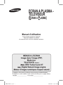 Mode d’emploi Samsung PS50C99HPX/HAC Téléviseur plasma