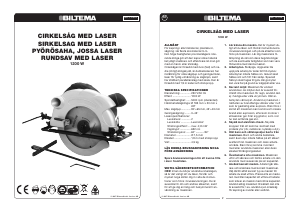 Bruksanvisning Biltema 17-014 Sirkelsag